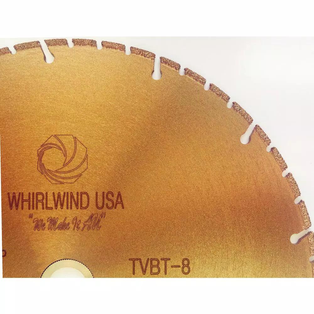 Whirlwind USA 8 in. 52-Teeth Segmented Diamond Blade for Metal and Plastic Cutting