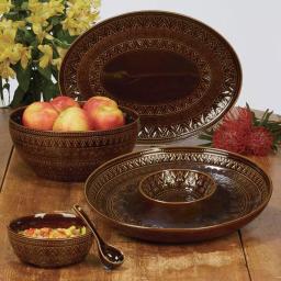 Certified International Aztec 88 oz. Stoneware Bean Pot with Lid thumbnail 2