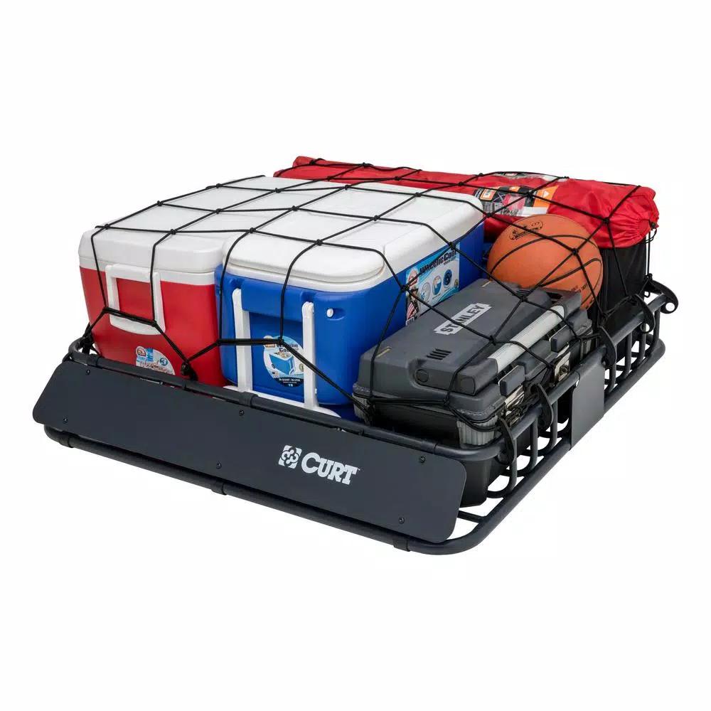 CURT Roof Rack Cargo Net, 65" x 38", Black Nylon