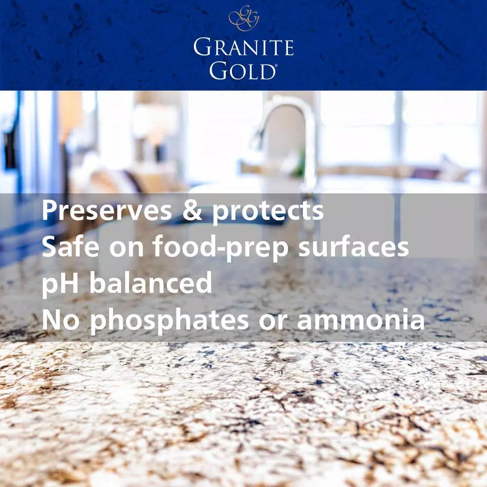 Granite Gold Natural Stone Daily Cleaner, Streak-Free Formula, 24 oz (3-Pack)