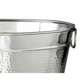 Elegance 7 Gal. Stainless Steel Hammered Oval Party Tub thumbnail 2
