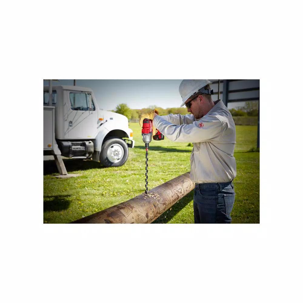 Milwaukee Shockwave 5/8 in. x 24 in. Lineman's Impact Auger Bit with 7/16 in. Hex Shank