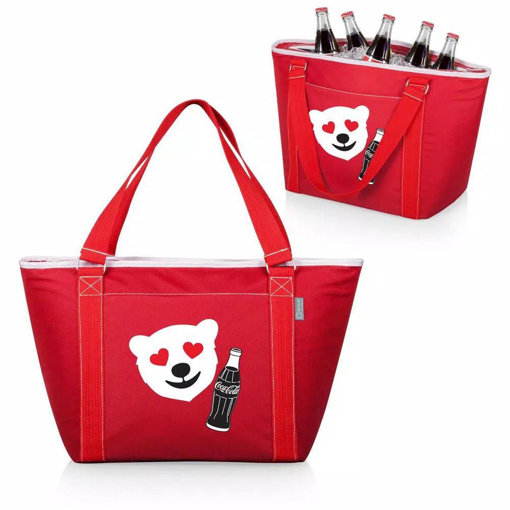 ONIVA Coca-Cola Topanga 9 Qt. 24-Can Insulated Cooler Tote Bag, Red Emoji Design