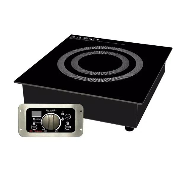 SPT Commercial Built-In Induction Food Warmer - 20 Temperature Settings - Black & Stainless Steel