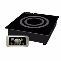 SPT Commercial Built-In Induction Food Warmer - 20 Temperature Settings - Black & Stainless Steel thumbnail 1