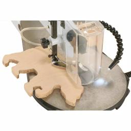 Shop Fox 18 in. VS Scroll Saw with LED Gooseneck Light and 64-Piece Rotary Tool Kit thumbnail 4