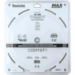 Makita 12 in. 80T Carbide-Tipped Max Efficiency Miter Saw Blade thumbnail 8
