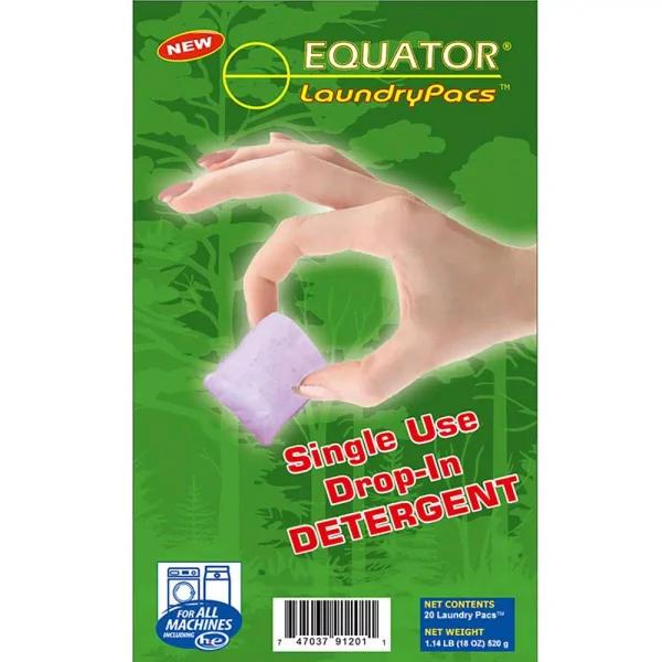 Equator Unscented High Efficiency Laundry Detergent Pods, 20-Count