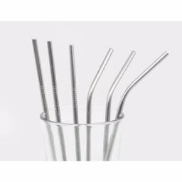 ExcelSteel 14-Piece Stainless Steel Reusable Straw Set with Cleaning Brushes thumbnail 4