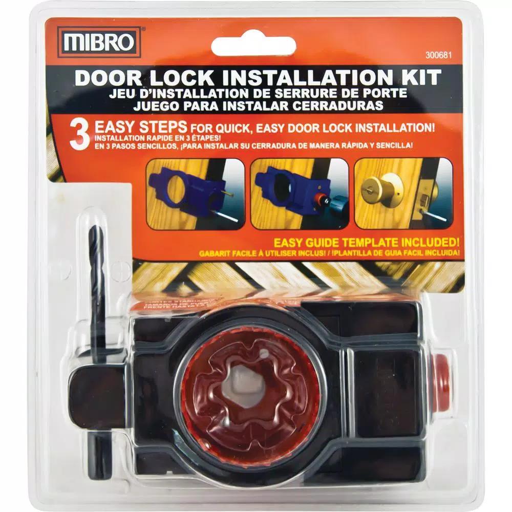 MIBRO Carbon Steel Door Lock and Deadbolt Installation Kit for Wood Doors