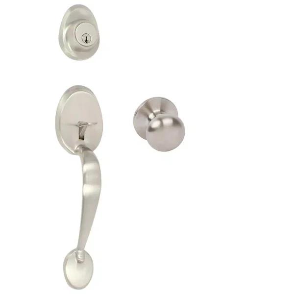 Delaney Tralee Satin Nickel Single Dummy Door Handleset with Round Knob