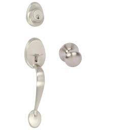 Delaney Tralee Satin Nickel Single Dummy Door Handleset with Round Knob thumbnail 1