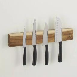 SCHMIDT BROS. Acacia Wood 18 in. Magnetic Knife Bar Wall Mount Storage thumbnail 3