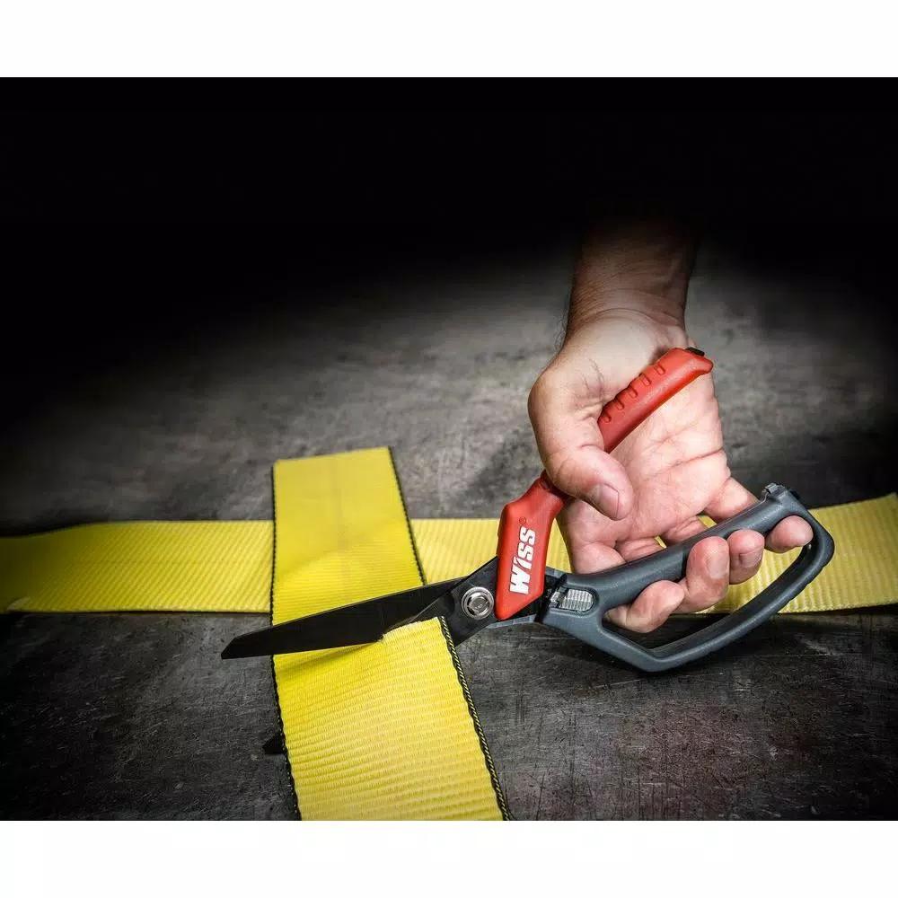 Wiss CRESCENT WISS Single Ring Heavy-Duty Utility Shears with Titanium Coated Serrated Blades