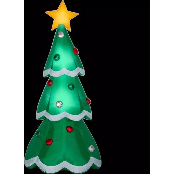 Gemmy 7 ft. Airblown Inflatable Christmas Tree with Metallic Ornaments and LED Lights