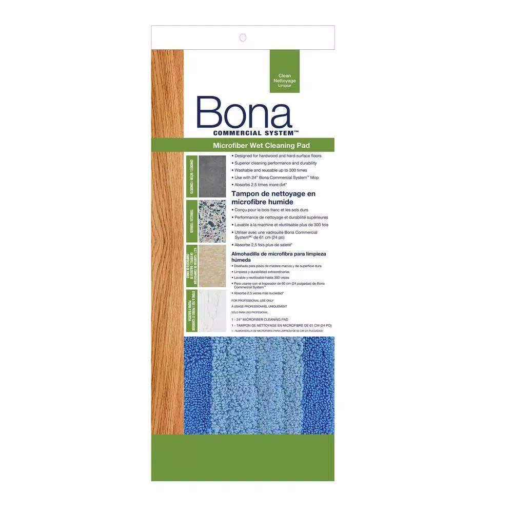 Bona 24 in. Commercial System Microfiber Wet Cleaning Pad
