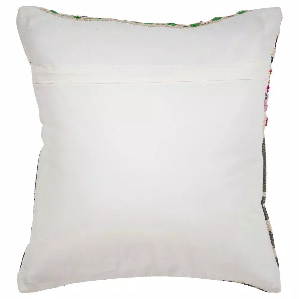 LR Resources Bohemian Geometric Multicolored Throw Pillow, 18 x 18 in. Cotton Blend