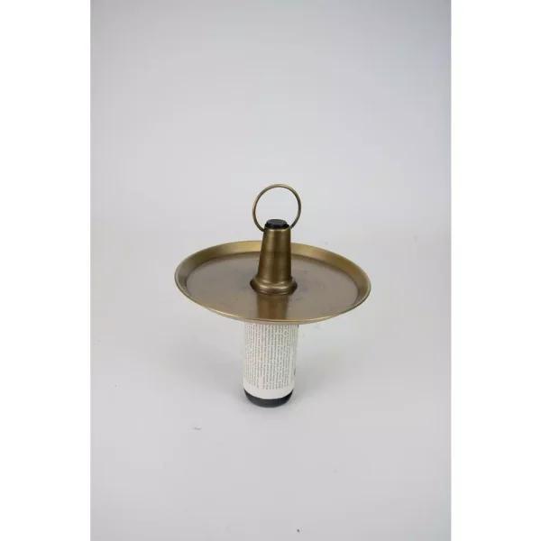 Unbranded Brass Finish Bottle Topper Serving Tray - 10 in. Round Metal Decor