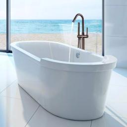 Vanity Art 40 in. Freestanding Single-Handle Claw Foot Tub Faucet with Hand Shower, Oil Rubbed Bronze thumbnail 5