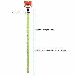 AdirPro 2M Aluminum 3-Position Snap-Lock Telescoping Rover Rod, Green thumbnail 3