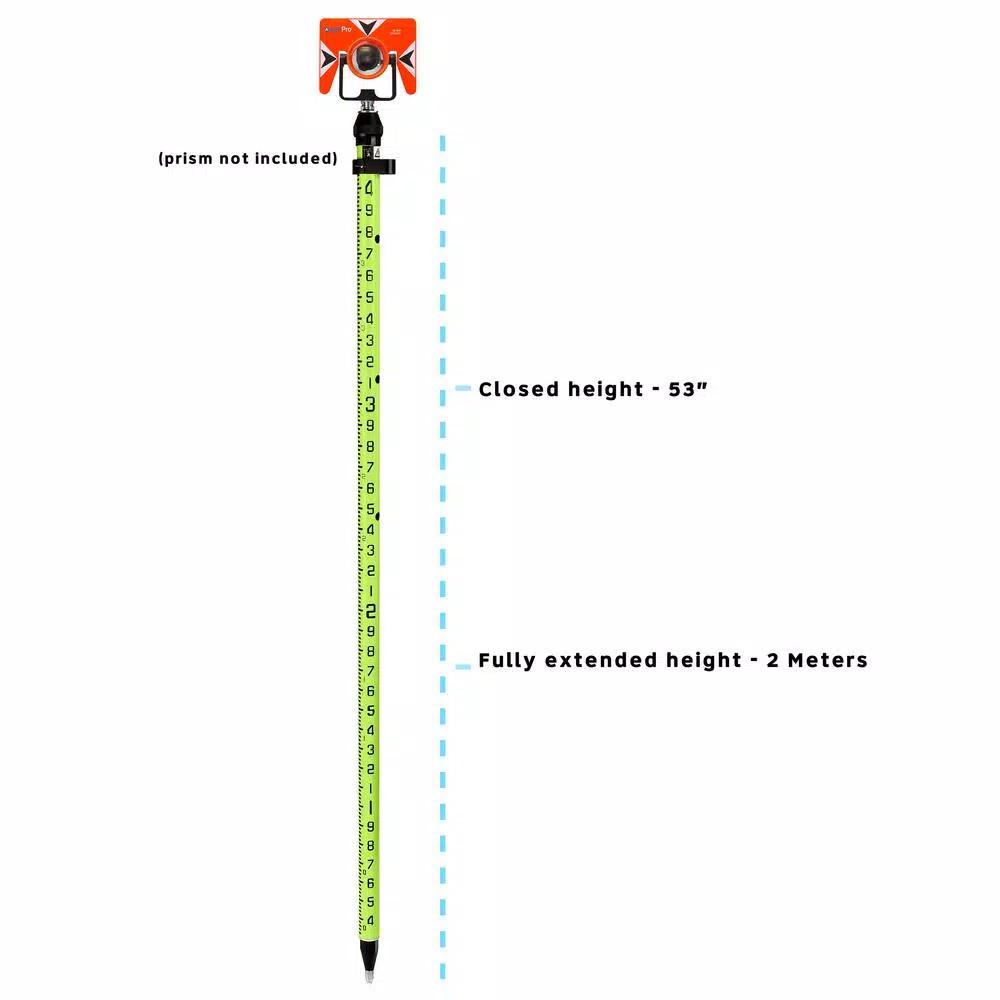 AdirPro 2M Aluminum 3-Position Snap-Lock Telescoping Rover Rod, Green