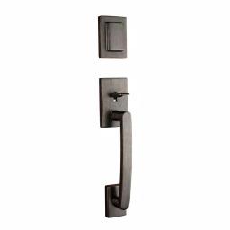 Baldwin Prestige Spyglass Single Cylinder Venetian Bronze Door Handleset with Square Lever thumbnail 3