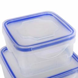 Kitchen Details 16-Piece Food Storage Container Set with Airtight Clip-Lock Lids, Blue thumbnail 4