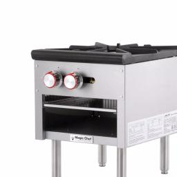 Magic Chef Commercial Single Burner Natural Gas Stock Pot Range, 80,000 BTU, Stainless Steel thumbnail 7