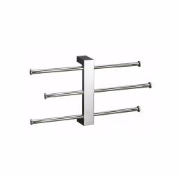 Nameeks Gedy Bridge Wall Mounted Polished Chrome Towel Rack with 3 Adjustable Sliding Bars thumbnail 6