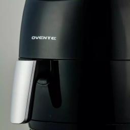 Ovente 3.2 Qt. Black Stainless Steel Electric Air Fryer, 1300W with Non-Stick Removable Basket thumbnail 4