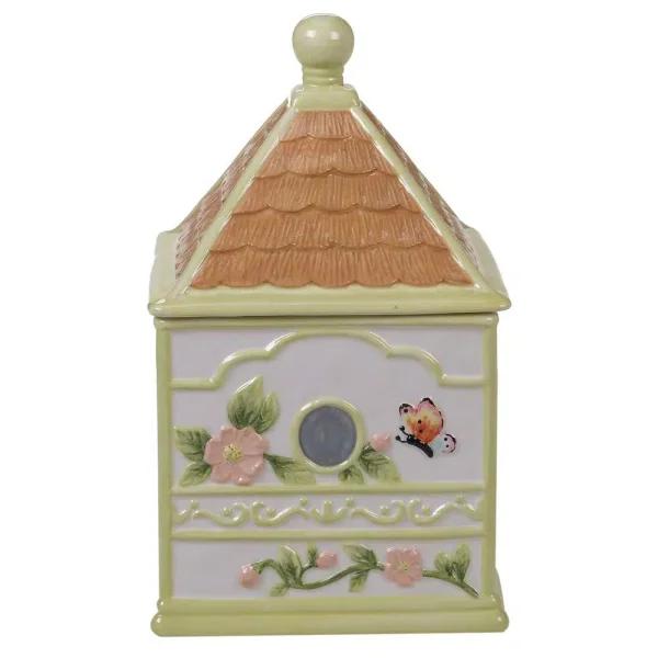 Certified International Spring Meadows 3-D Bird House Cookie Jar, 11.25 in.
