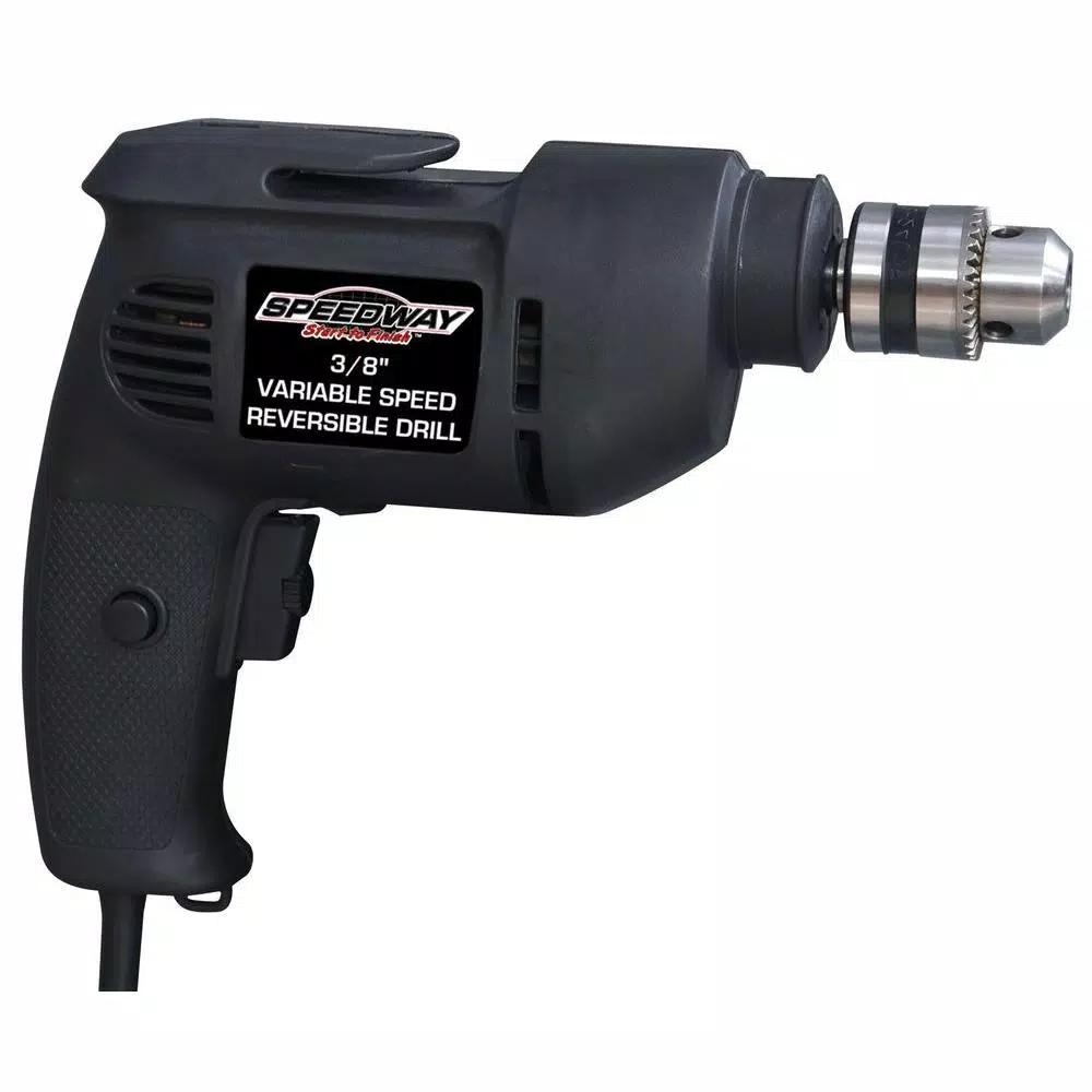 SPEEDWAY 3/8 in. Variable Speed Reversible Corded Drill, 120V