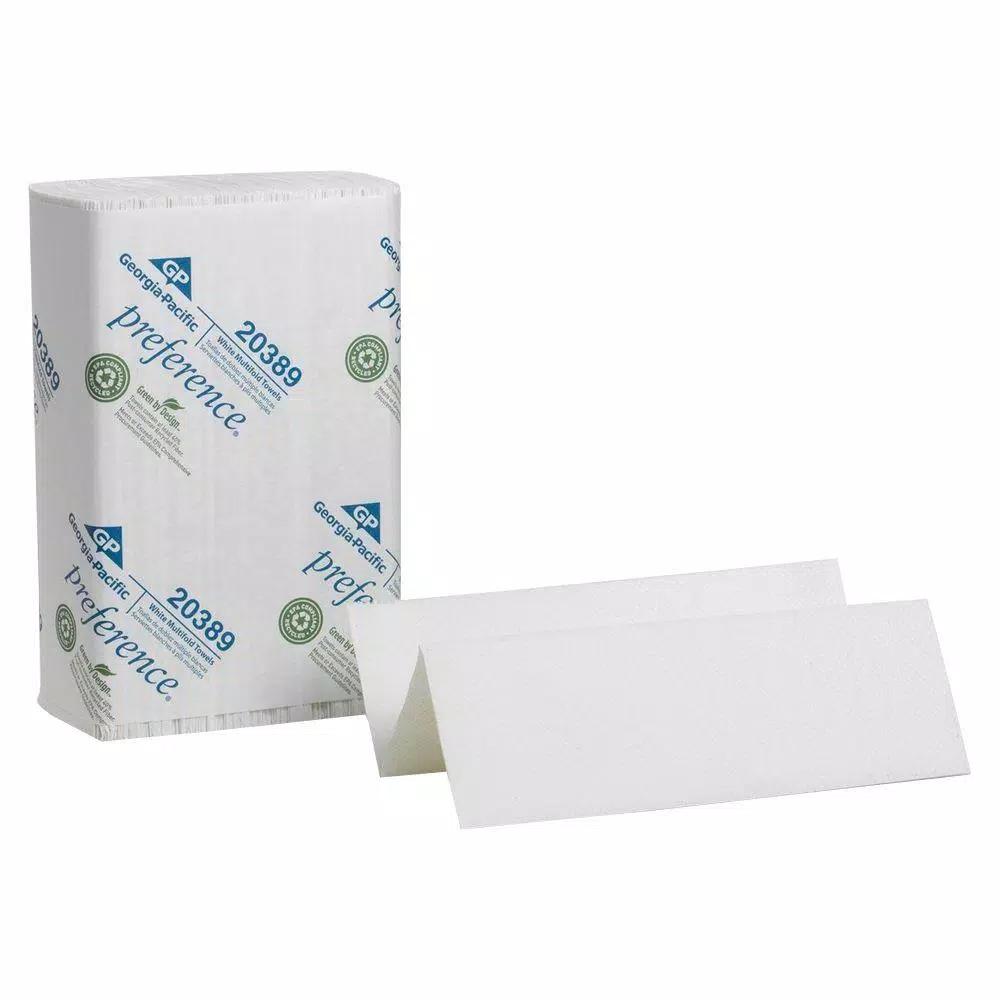 Georgia-Pacific Preference White Multi-Fold Paper Towels, 1-Ply, 4000 Count Carton
