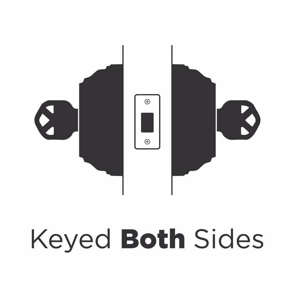 Kwikset 980 Satin Nickel Double Cylinder Deadbolt with SmartKey Security