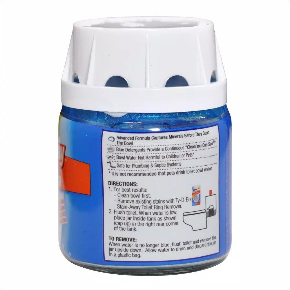 Ty-D-Bol Stain Away Toilet Ring Preventer Jar, 8 oz (6-Pack)