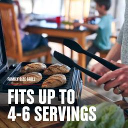 George Foreman Digital Smokeless Indoor Contact Grill, Family Size, Silver thumbnail 8