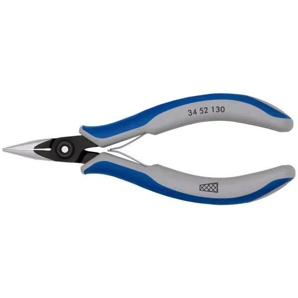 KNIPEX 5-1/4 in. Precision Electronics Gripping Pliers with Half-Round Cross Hatched Jaws