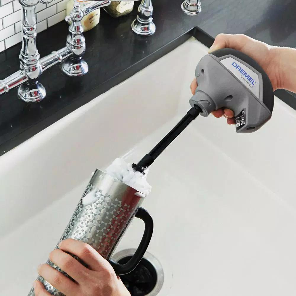 Dremel Versa Kitchen Brush Set - Durable Nylon Bristle Cleaning Brush for Bottles, Mugs, and Blenders