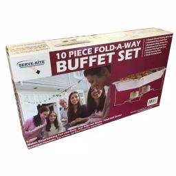 Unbranded SERVE-RITE 10-Piece Aluminum Multi-Buffet Server Chafing Dish, 8 Qt. Capacity thumbnail 2