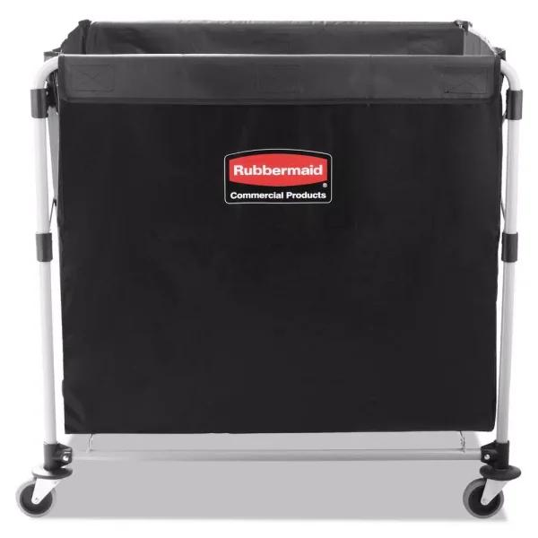 Rubbermaid Commercial Products Executive 8-Bushel Collapsible X-Cart with Stainless Steel Frame and Quiet Casters