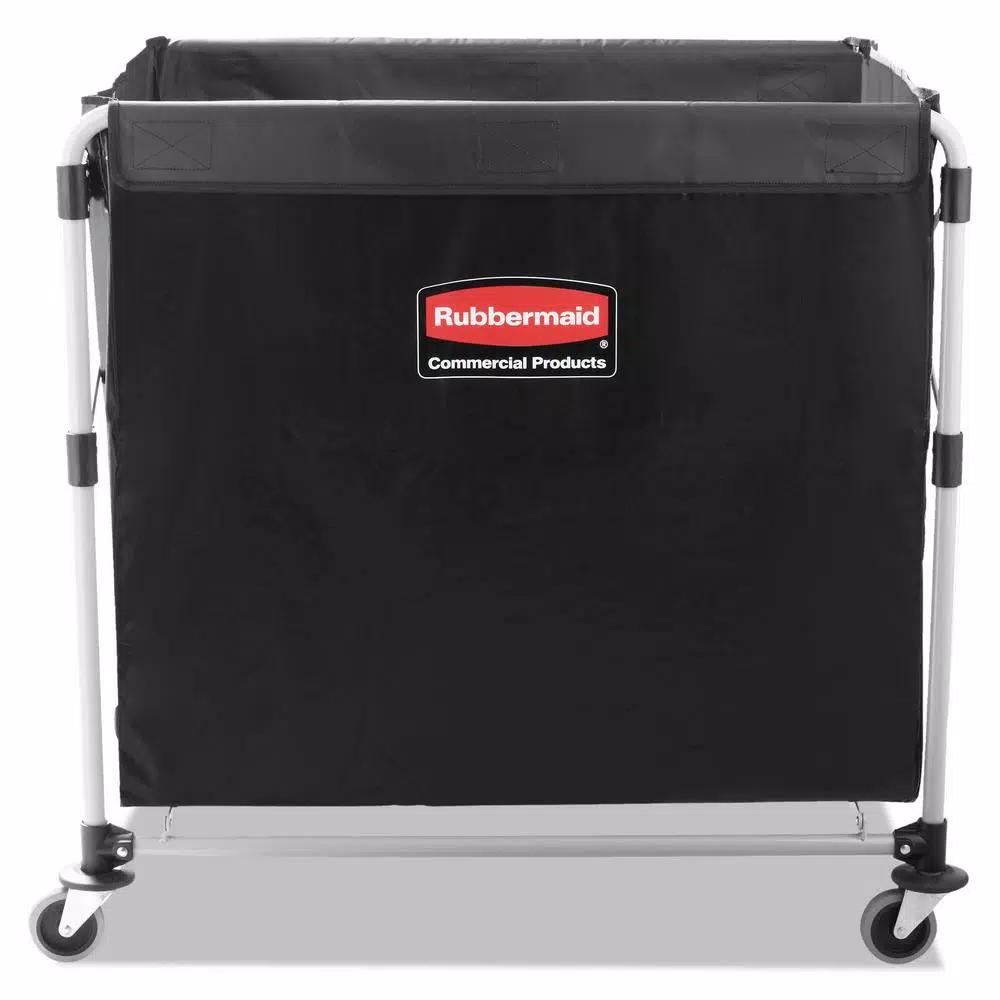 Rubbermaid Commercial Products Executive 8-Bushel Collapsible X-Cart with Stainless Steel Frame and Quiet Casters
