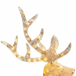 Best Choice Products 65.5 in. 3D Pre-Lit Christmas Reindeer Yard Decoration with 150 Warm White Incandescent Lights thumbnail 5
