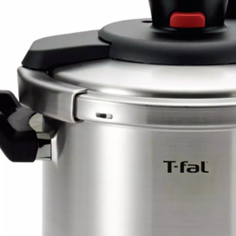 T-fal Clipso 8 Qt. Stainless Steel Stove Top Pressure Cooker with Steam Basket
