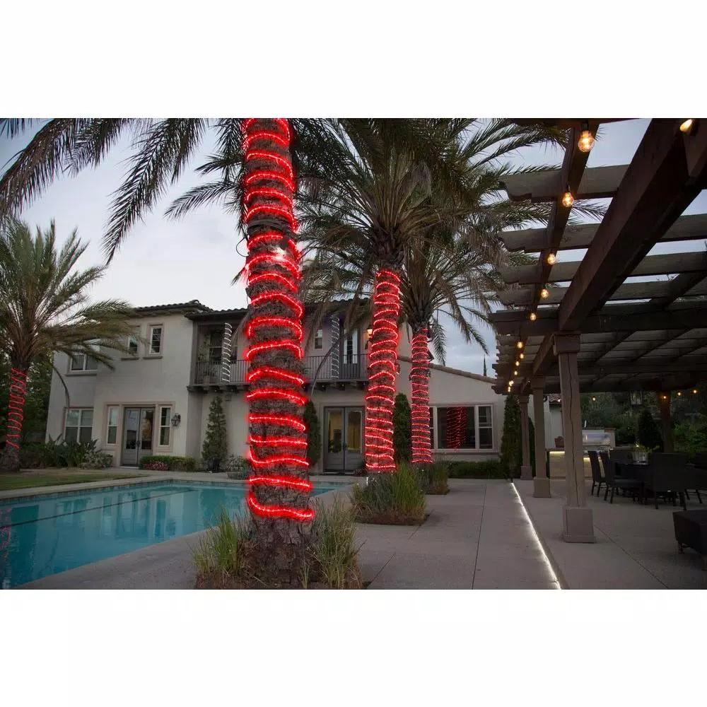 DEERPORT DECOR 16 ft. Red LED Rope Light 2-Pack, 360° Directional Shine, Indoor/Outdoor Specialty Lights