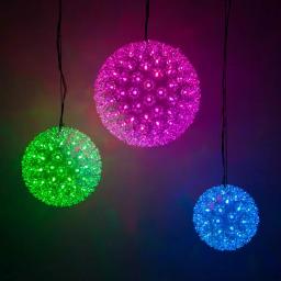 Wintergreen Lighting 7.5 in. 120-Light RGB Color Changing LED Starlight Sphere with Remote thumbnail 4
