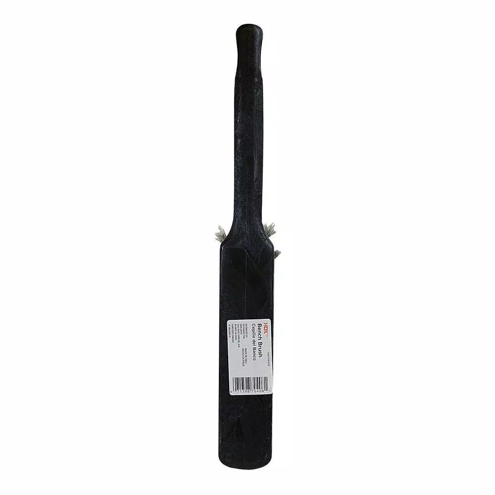 HDX 9 in. Bench Brush with 14 in. Polypropylene Handle for Commercial Kitchens