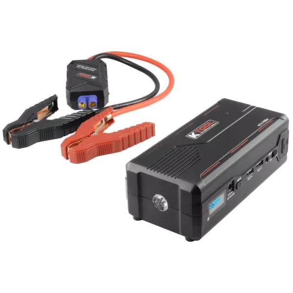 K Tool International 30,000 mAh Industrial Power Bank and Jump Starter Kit with 1800 Peak Amp