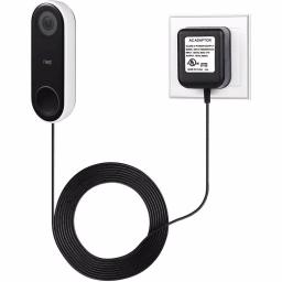 Wasserstein 8.2 ft. Power Supply Adapter for Google Nest Hello, Eufy, and Arlo Video Doorbells thumbnail 1
