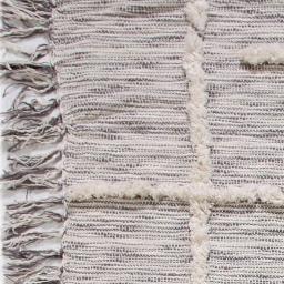 LR Resources Linework 50 in. x 60 in. Gray and Natural Abstract Tufted Cotton Throw Blanket thumbnail 3