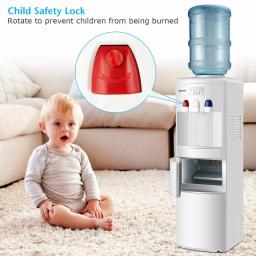 Costway Premium Top Loading Water Dispenser with Built-In Ice Maker, Hot & Cold Tri-Temp, White thumbnail 4